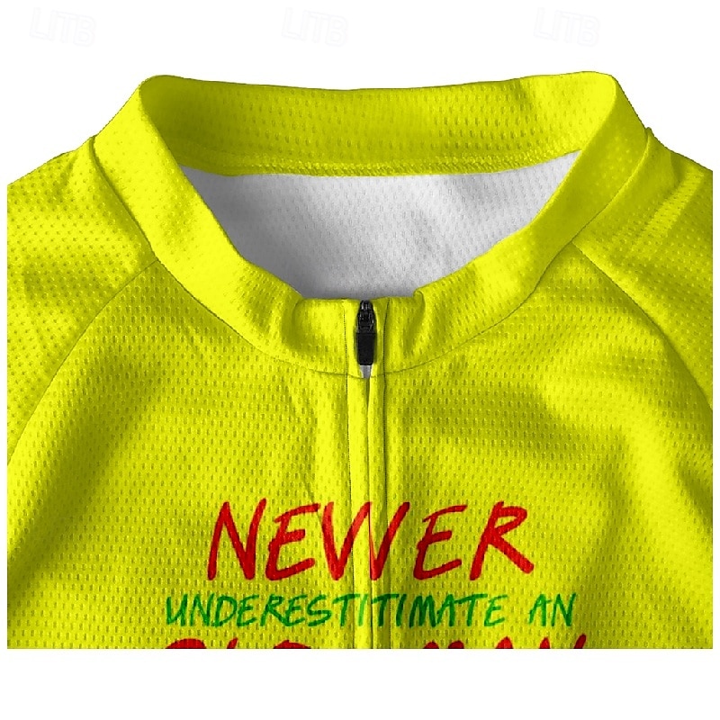 2025年 男性用 サイクリングジャージー 文字&番号 半袖 バイク Tシャツ ジャージー 3つのリアポケット付き マウンテンサイクリング 速乾性 人間工学デザイン ウィッキング 高通気性 スポーツ イエロー ブルー パープル 衣類  コレクション – $25.99 –P5