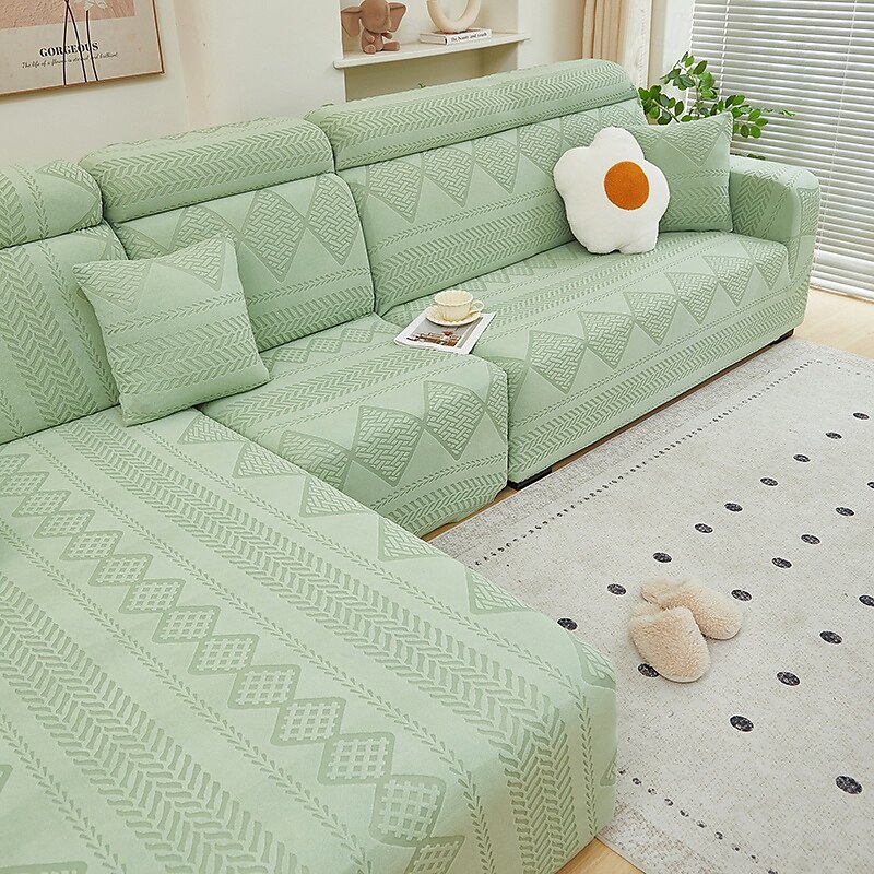 Elastic Jacquard Fabric Sofa Cover Stretch Couch Cover Sectional L Shape Sofa Slipcover Corner Case for Living Room 1/2/3/4 Seat 2025 - $40.99 –P8
