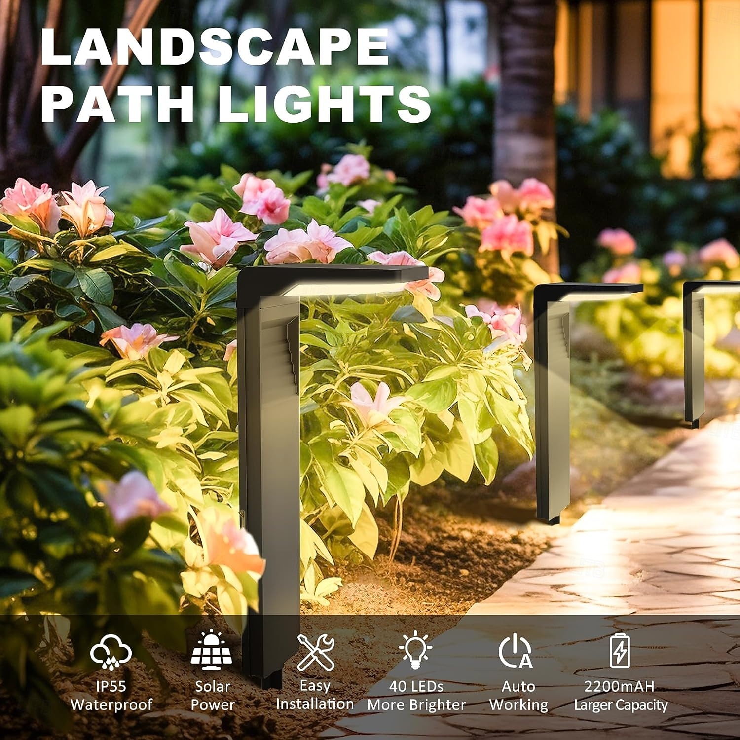 LED Solar Pathway Lights Outdoor Waterproof Bright Landscape Path Lights for Yard Patio Backyard Lawn Driveway Walkway Garden Decorative with Warm and Cool White Light 2026 - $41.99 –P1