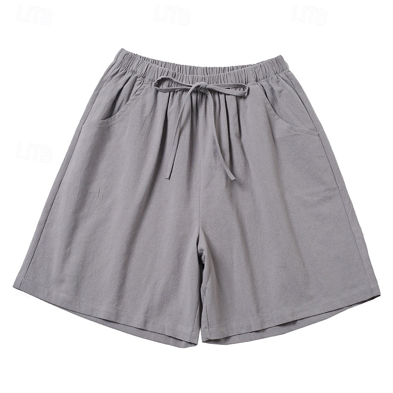 Per donna Finto cotone e lino Shorts Pantaloni Eleganti Pantaloncini Estivi Moda Corto Naturale Semplice Tasca Design con Coulisse Elastica All'aperto Confortevole All'aperto Vacanza Rosso Verde del 2026 a $11.49 –P7
