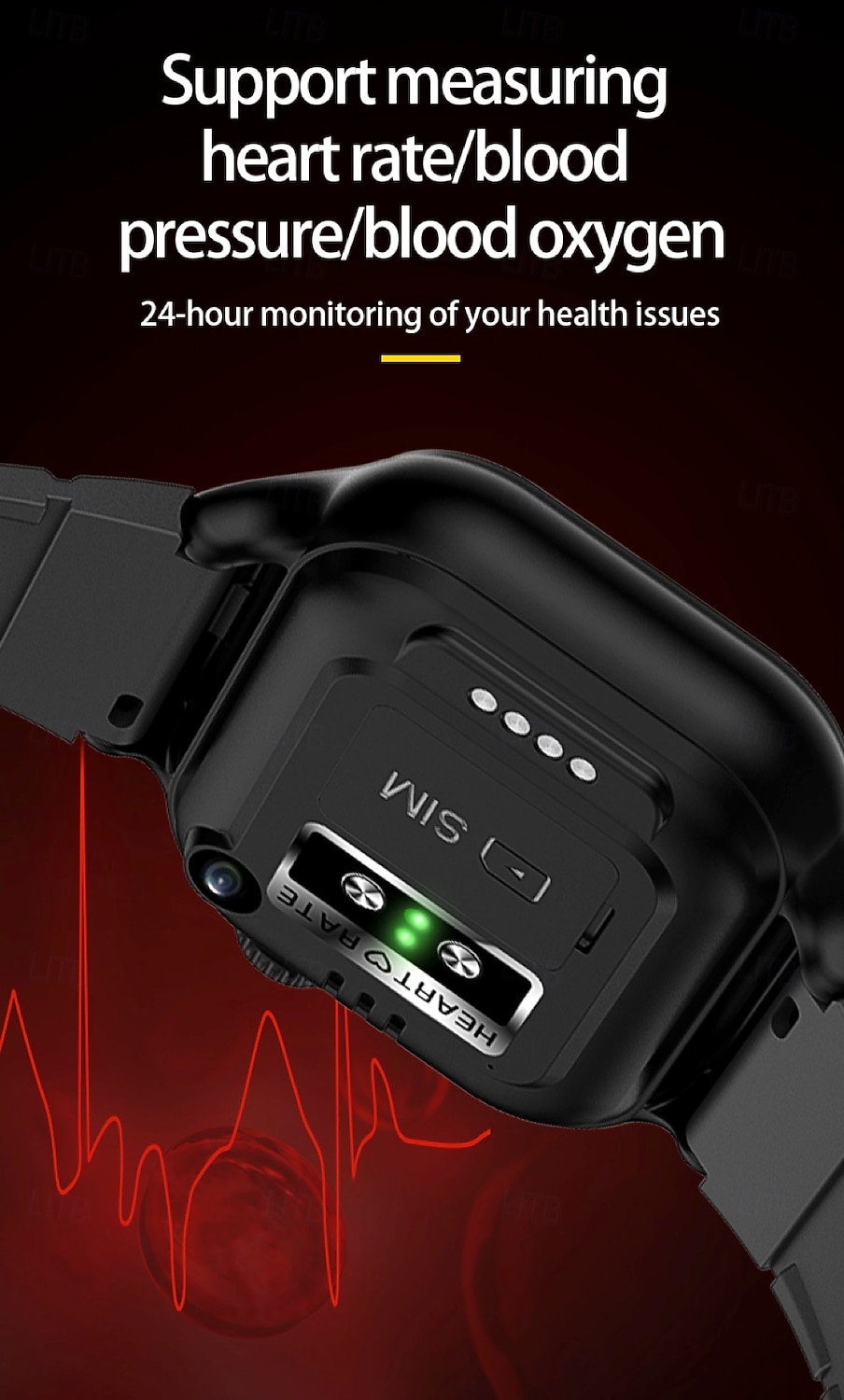 Montre intelligente 696 ALDT8 Tracker de fitness ECG PPG Appel Bluetooth Rappel Android iOS IP67 46mm 1,89" de 2025 ? $97.99 –P11