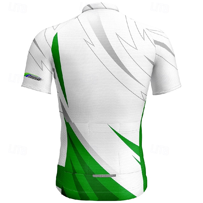 Męskie Koszulka rowerowa Geometryczny Krótki rękaw Rower Tee Tshirt Dżersej z 3 tylnymi kieszeniami Kolarstwo górskie Szybkie wysychanie Anatomiczny kształt Odprowadzające wilgoć Oddychający Sport 2026 - $30.99 –P11