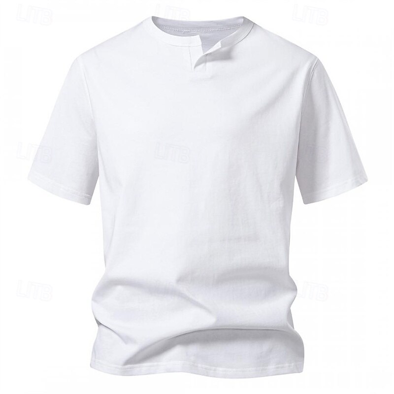 Herr T-shirt T-shirts Kortärmad tröja T-tröja Kortärmad V-slits Sommar Slät Mode Designer Grundläggande Klassisk Semester Gata Utekväll Svart Vit Ljusgrå Topp t-shirt för män 2025 - $29.99 –P2