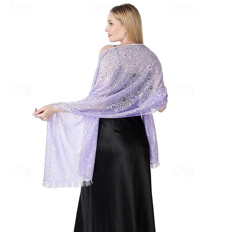 Women's Wrap Elegant Sleeveless Polyester Wedding Wraps With Tassel For Party Spring & Summer 2025 - $13.99 –P5