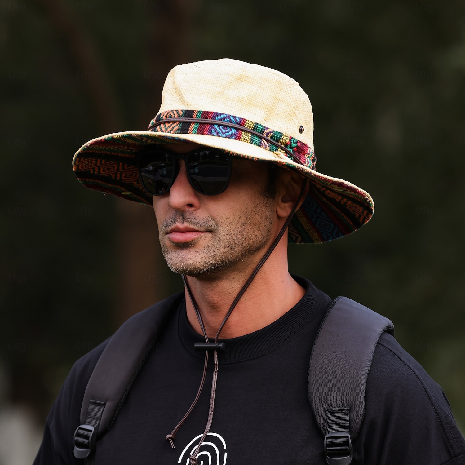 Herr Fiskarhatt Solhatt Fiskehatt Boonie hatt Svart Rubinrött Polyester Broderad Mode Ledigt Dagligen Boho Paisley Damask Pläd / Randig / Chevron Solskyddskräm Andningsfunktion 2025 - $12.99 –P6