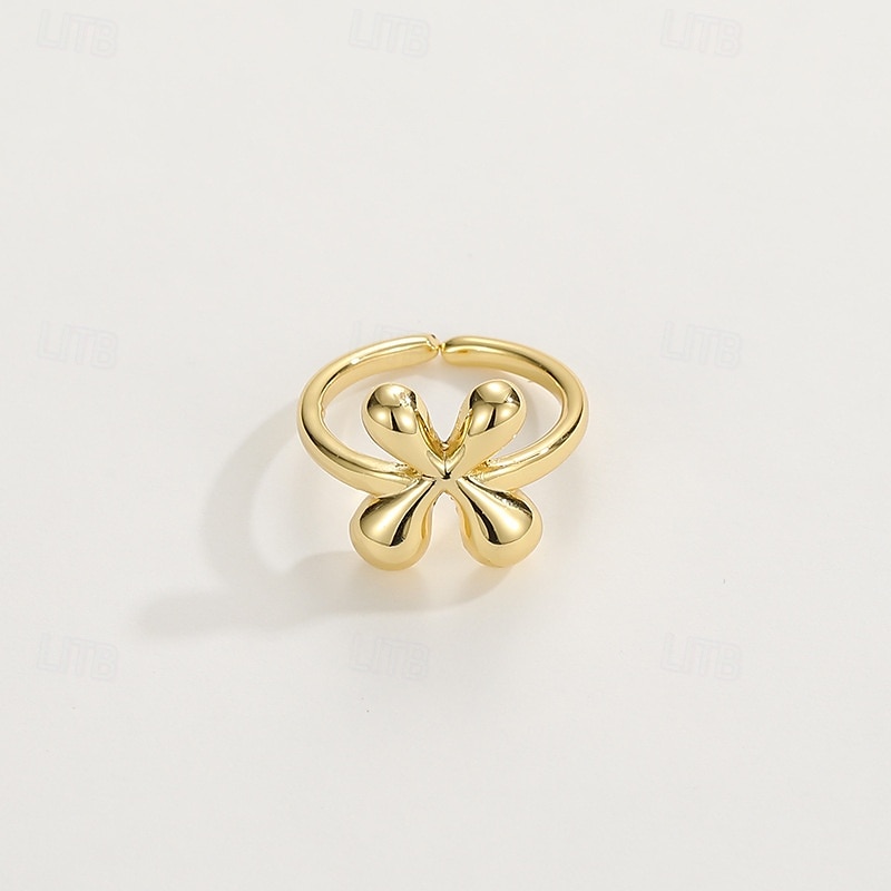 anello con lettera personalizzata, regalo per la mamma, anello con alfabeto regolabile placcato oro 18k, finitura liscia, anello iniziale a fascia aperta, gioielli eleganti per le donne del 2025 a $4.99 –P32