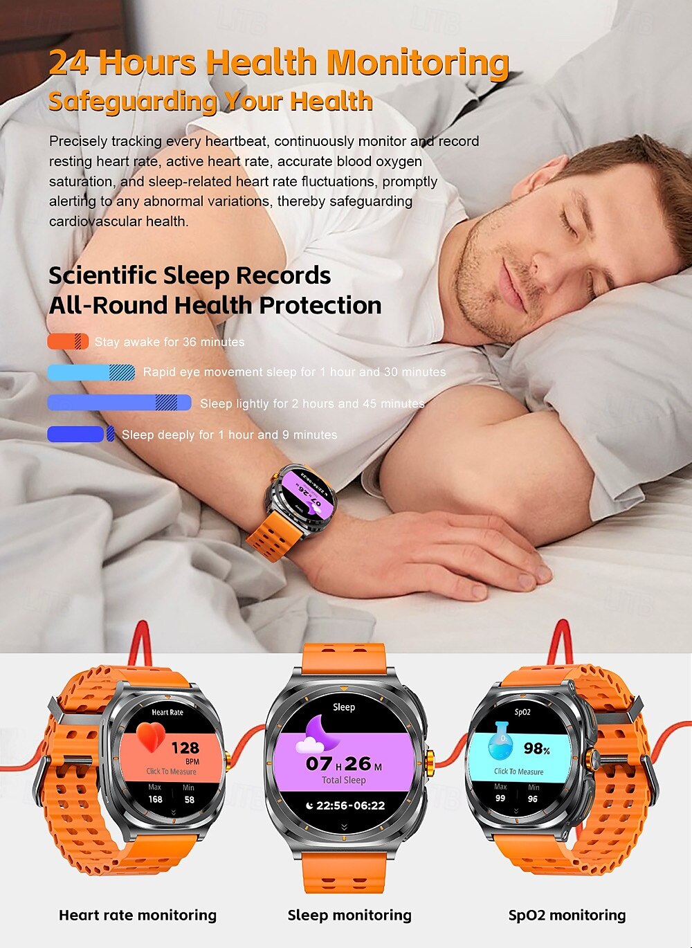 696 GT98 Smart Watch 1.53 inch Smartwatch Fitness Running Watch Bluetooth Pedometer Call Reminder Sleep Tracker Compatible with Android iOS Women Men Hands-Free Calls Message Reminder IPX-0 46mm 2025 - $93.99 –P9