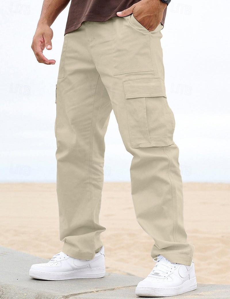 Men's Cargo Pants Cargo Trousers Pocket Plain Comfort