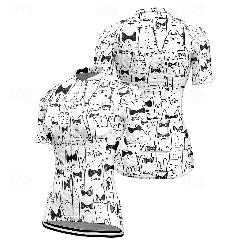 Mulheres Camisa para Ciclismo Gato Manga Curta Moto Camiseta Camisa / Roupas Para Esporte com 3 bolsos traseiros Ciclismo de Montanha Secagem Rápida Design Anatômico Capilaridade Respirável Esportes de 2026 por $30.99 –P18