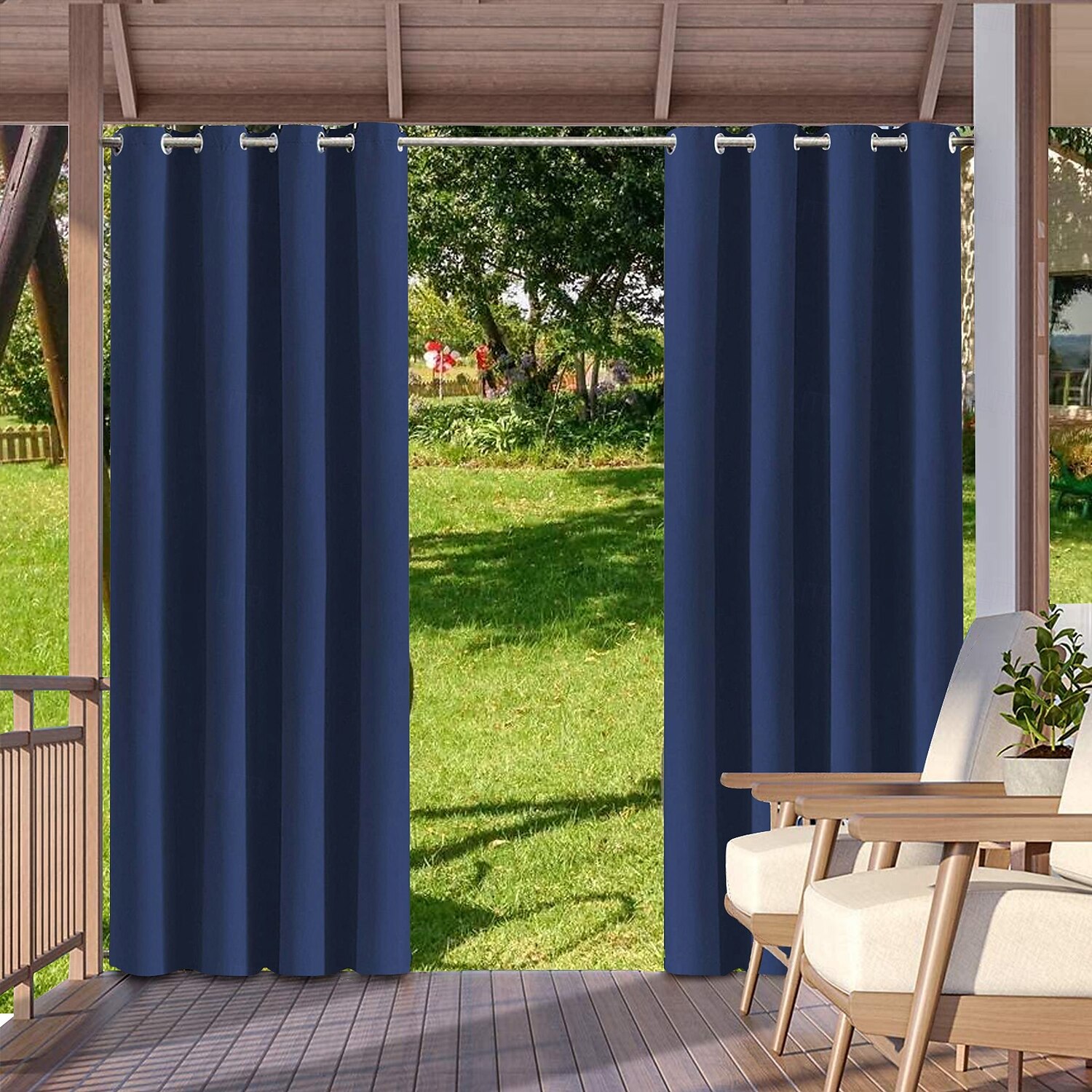 Waterproof Outdoor Curtains for Indoor Wedding Patio Thick Privacy Grommet Curtains for Wedding Bedroom, Living Room, Porch, Pergola, Cabana, 1 Panel 2025 - $34.99 –P8