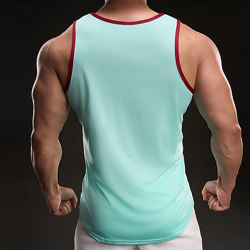 Herre Singleter Vest topp Underskjorte Ermeløs skjorte Ermeløs Crewneck Vår Fargeblokk Mote Designer Feriereise Gate Ut på byen Svart Hvit Gul Topp T-skjorte for menn 2025 - $13.49 –P2
