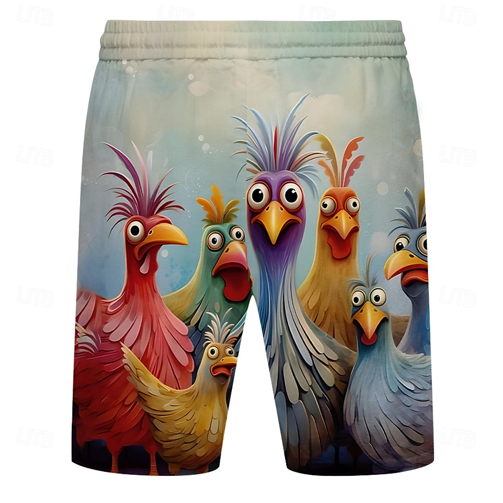 Herre Dyr Dama Morsom Badeshorts Surfeshorts Medium Midje Gatemote Hawaiisk Feriereise Snorer Mesh fôr Elastisk midje Designer Klær 2025 - $19.99 –P2