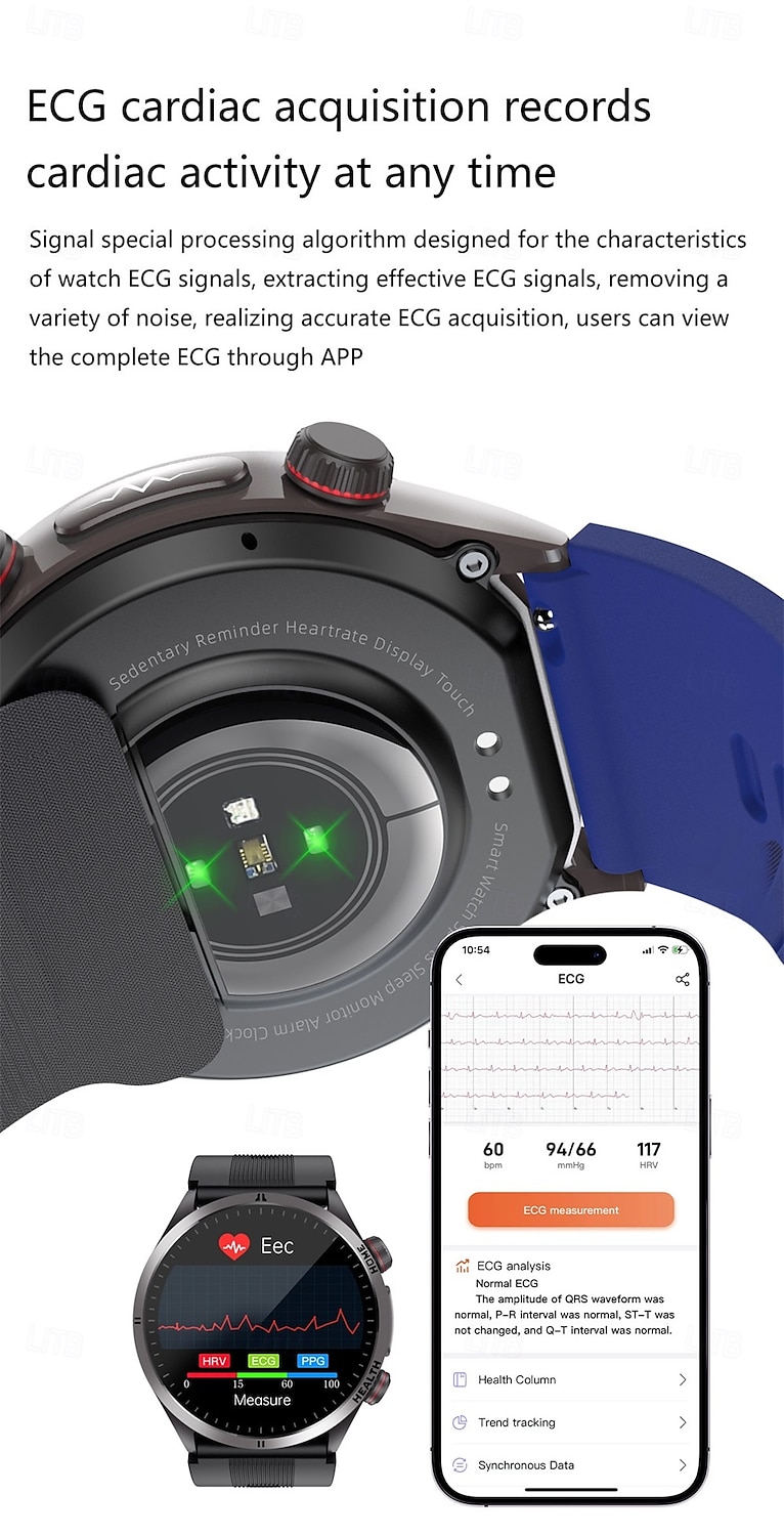 S26 Smart Watch 1.43 inch Smartwatch Bluetooth ECG+PPG Temperature Monitoring Pedometer Compatible with Android iOS Men Hands-Free Calls Message Reminder 49mm Watch 2025 - $178.99 –P8
