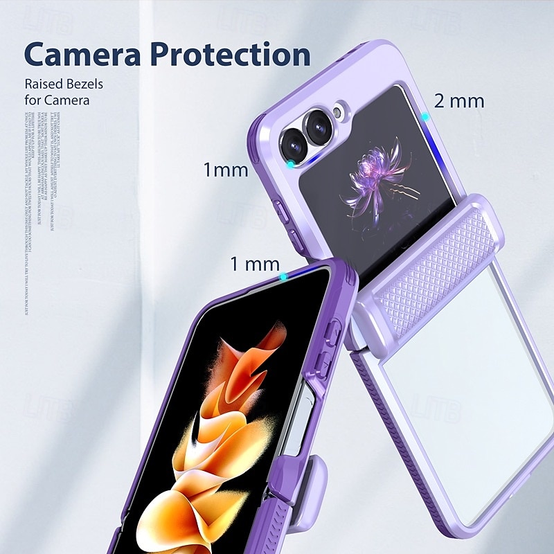 телефон Кейс для Назначение SSamsung Galaxy Z-флип 6 Z Flip 5 Кейс на заднюю панель Защита от удара Ретро ТПУ ПК 2025 - $22.99 –P7
