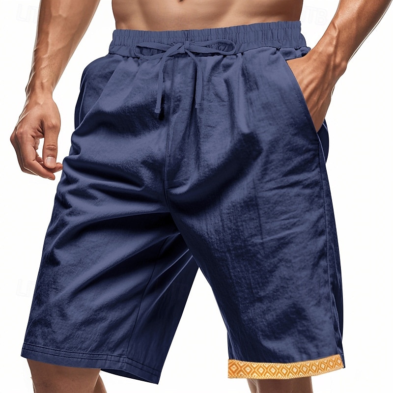 Per uomo Shorts Shorts di Lino Pantaloncini Estivi Shorts da Spiaggia Patchwork Coulisse Elastico in vita Semplice Comodità Traspirante Lunghezza al ginocchio All'aperto Quotidiano Ferie Moda Hawaiano del 2025 a $17.99 –P8