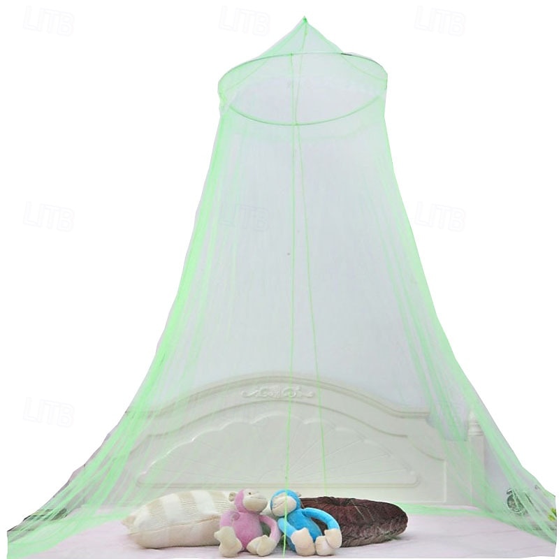 Bett-Baldachin Baumwolle Loft solid Kinder zusammenklappbare runde Hoop durchsichtige Moskito-Netz Mädchen Bett-Baldachin 2025 - $13.99 –P4