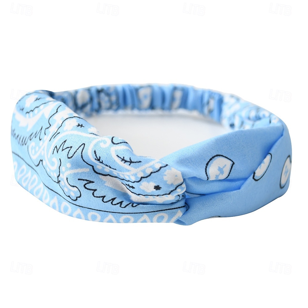 Fasce per testa bohemien elastiche con motivo paisley fasce per capelli in poliestere traspirante per danza hip hop e sport fasce rinfrescanti per sport abbigliamento casual tessuto assorbente del 2025 a $9.49 –P10