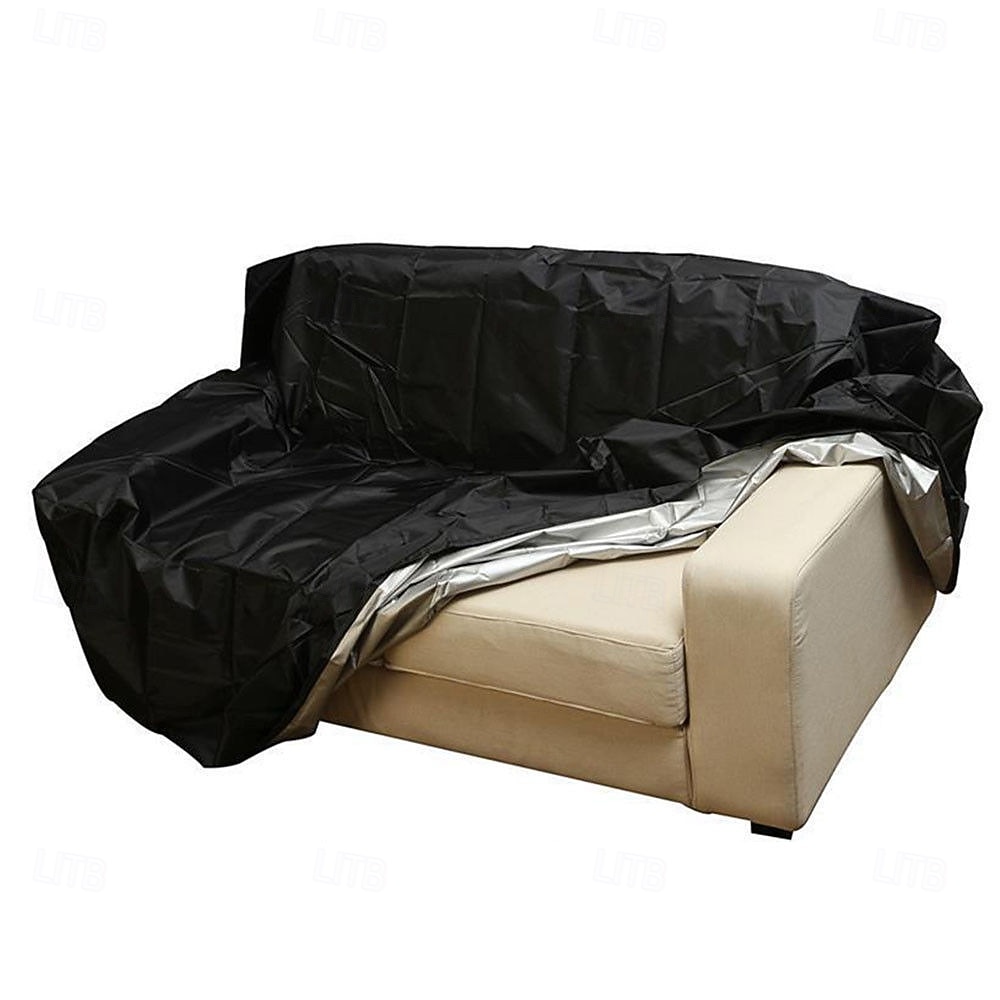 1 bucată 420d oxford husă de praf pentru bancă de exterior husă de mobilier husă de mobilier de terasă în aer liber, negru 2026 - $26.99 –P7