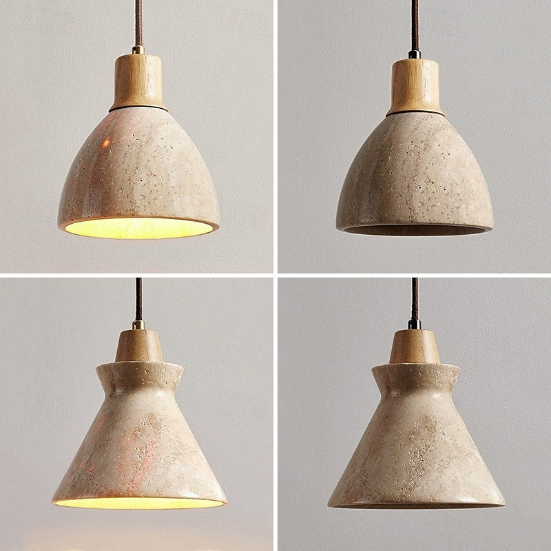 21 cm Design de Lanterne Suspendue Formes Géométriques Suspension Pierre Style Artistique Style Formel Le style rétro ancien Traditionnel / Classique 110-120V 220-240V de 2025 ? $135.99 –P5