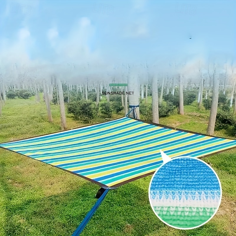 2025年 UV保護メッシュタープネット マルチカラー 屋外用サンシェードネット UV保護 通気性メッシュタープ 補強コーナーとグロメット付き 非防水 PE生地 日焼け止めキャノピー キャンプや庭用  コレクション – $24.99 –P4