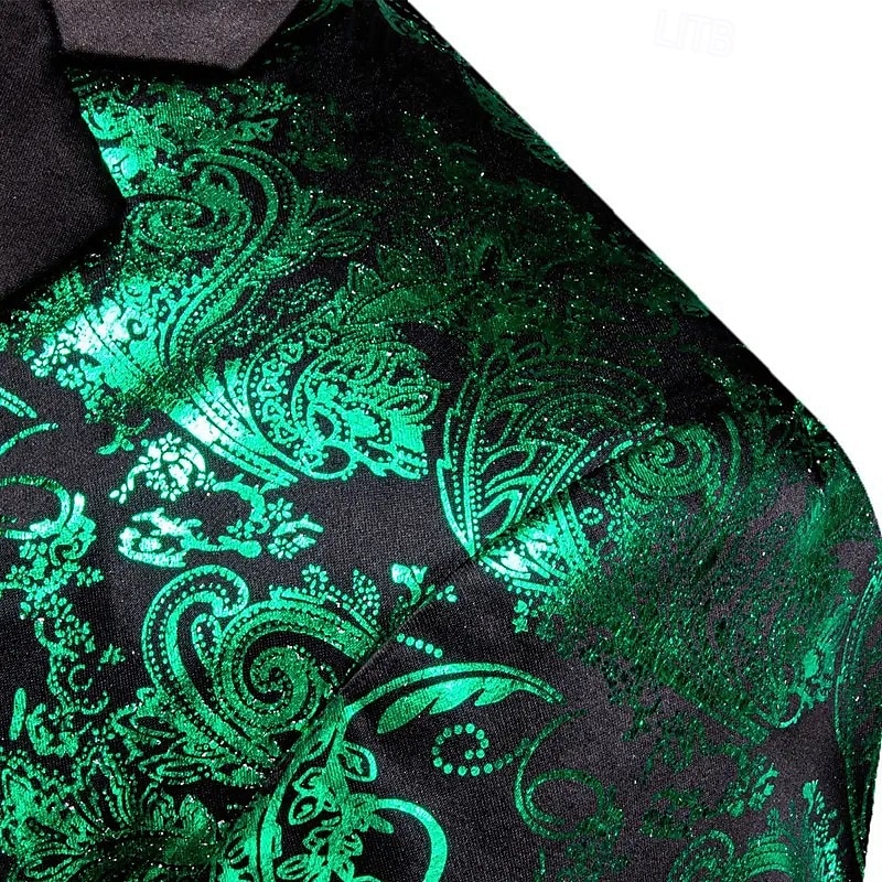 Men's Blazer Business Cocktail Party Wedding Party Party Spring &  Fall Polyester Bronzing Buttons Pocket Comfortable Single Breasted Blazer Red Blue Purple Gold 2025 - $57.99 –P6