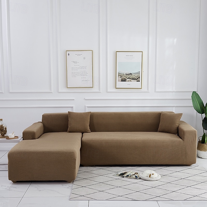 Elastic Jacquard Fabric Sofa Cover Stretch Couch Cover Sectional L Shape Sofa Slipcover Corner Case for Living Room 1/2/3/4 Seat 2025 - $31.99 –P17