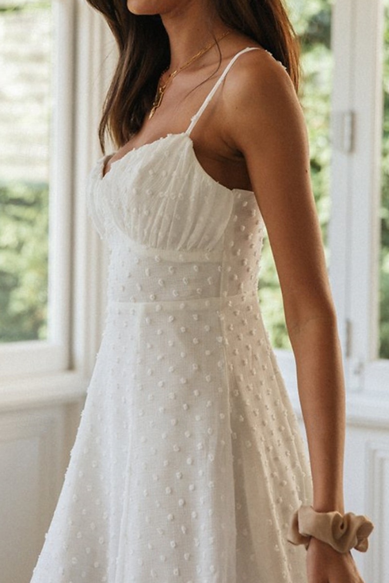 Per donna Mini Abito Abito Bianco Abito da laurea Abito Sottoveste Moda Moderno All'aperto Compleanno Data Vestibilità regolare Semplice Senza Maniche Spalline sottili Bianco Azzurro Estate del 2025 a $31.99 –P7