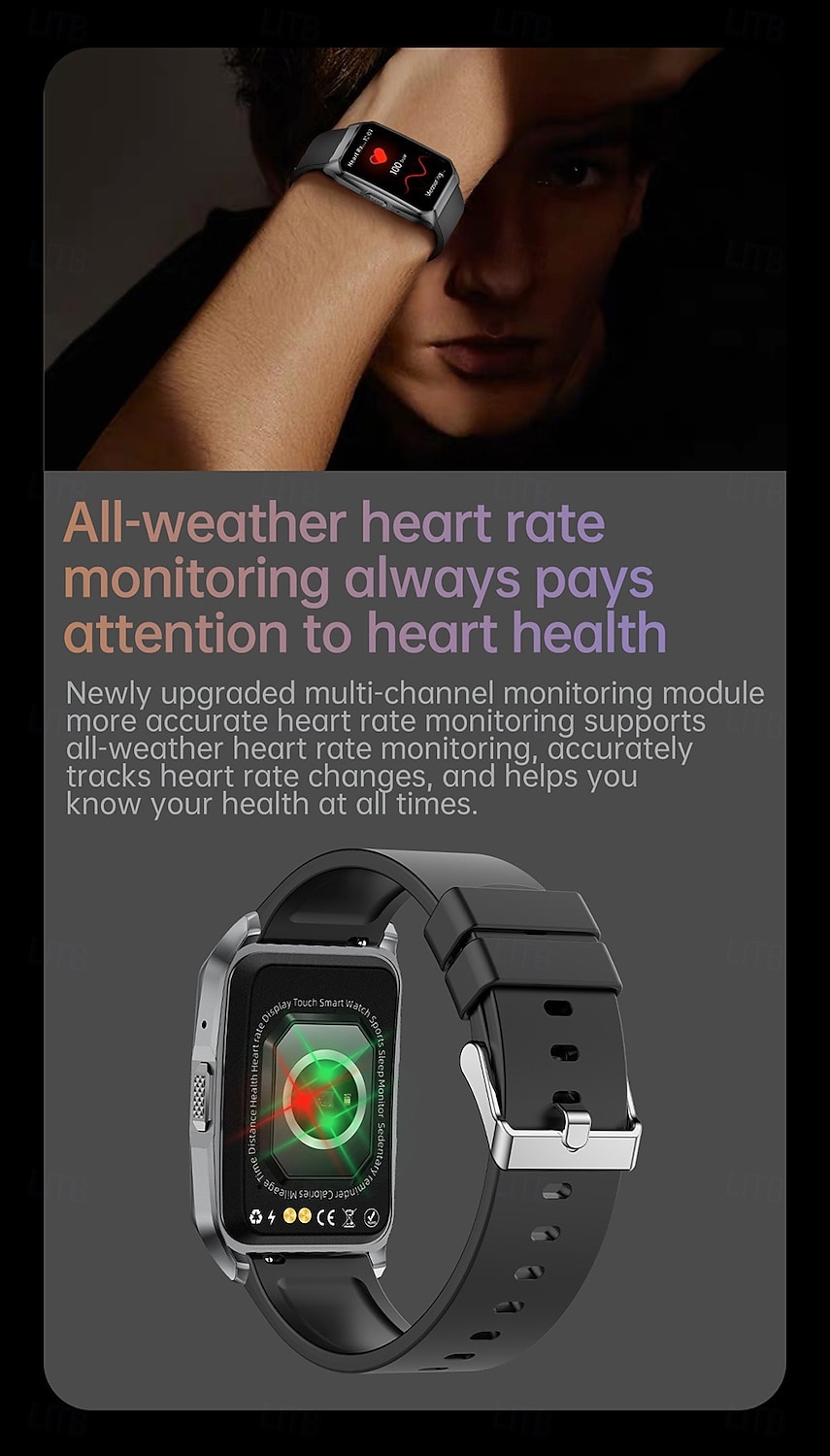 Cardica Men's Smart Watch Blood Glucose Monitor Bluetooth Call Blood Pressure Heart Rate IP68 2025 - $39.99 –P5