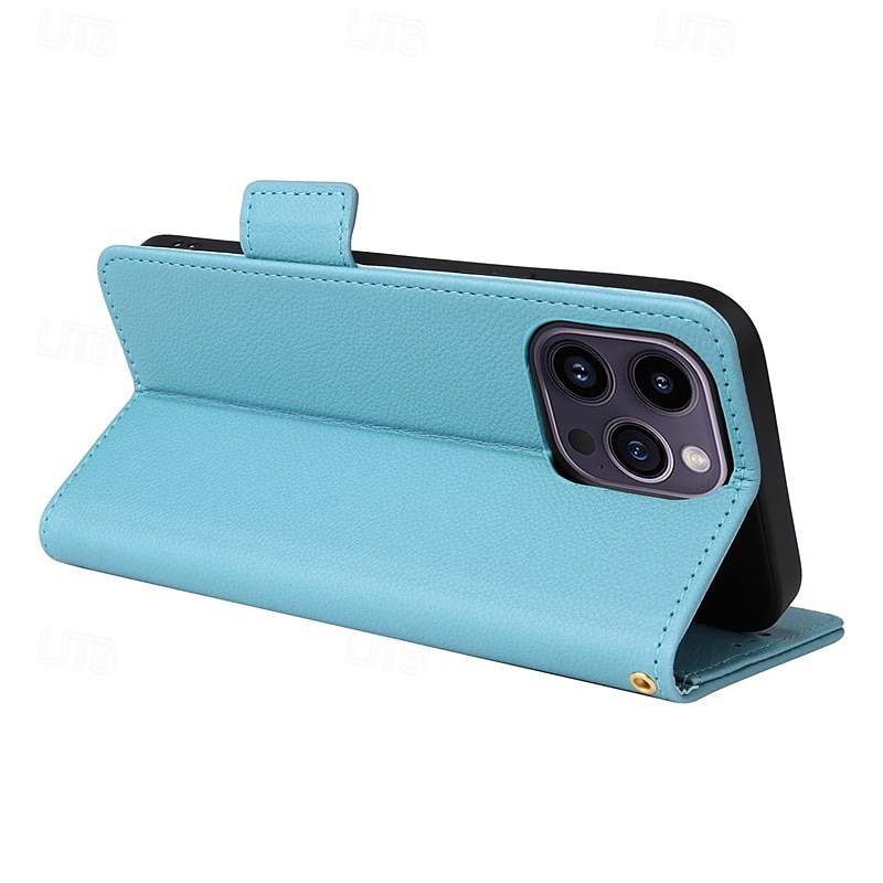 telefon Etui Til iPhone 16 15 14 Pro Max Plus iPhone 13 12 11 Pro Max Mini Flip deksel med stativ Magnetisk med håndleddsstropp Kontor / Bedrift TPU PU lær 2025 - $20.99 –P10