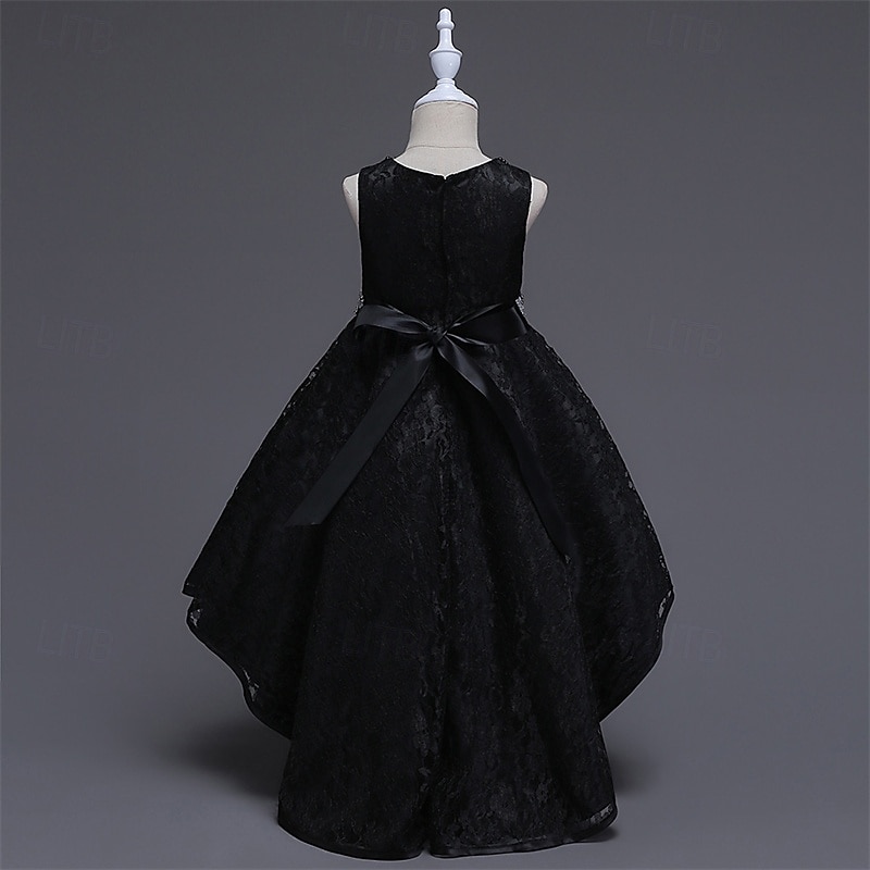 Дети Девочки Платье для вечеринки Сплошной цвет Без рукавов Выступление День рождения Красивый Милая Полиэстер Ассиметричное Платье для вечеринки Платье в стиле 50-х годов Платье A-силуэта Лето 4 2025 - $37.99 –P7