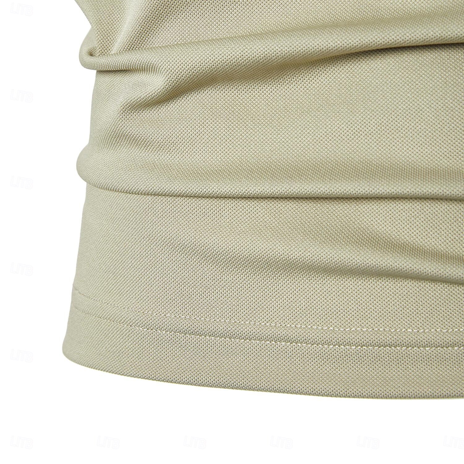 Herren Polo Strick-Polopullover Formell Arbeit Umlegekragen Kurzarm Einfarbig Button-Down Frühling Wein Dunkelgrau Schwarz Weiß Hellgrün Khaki Polo 2025 - $32.99 –P3