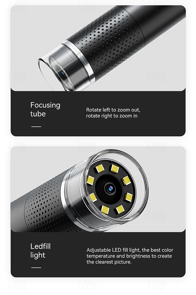 Type-C 2in1 Digital Microscope Portable 8LED 1600X Magnification Endoscope for iPhone Android Phone Inspection Camera Microscope 2025 - $55.99 –P9