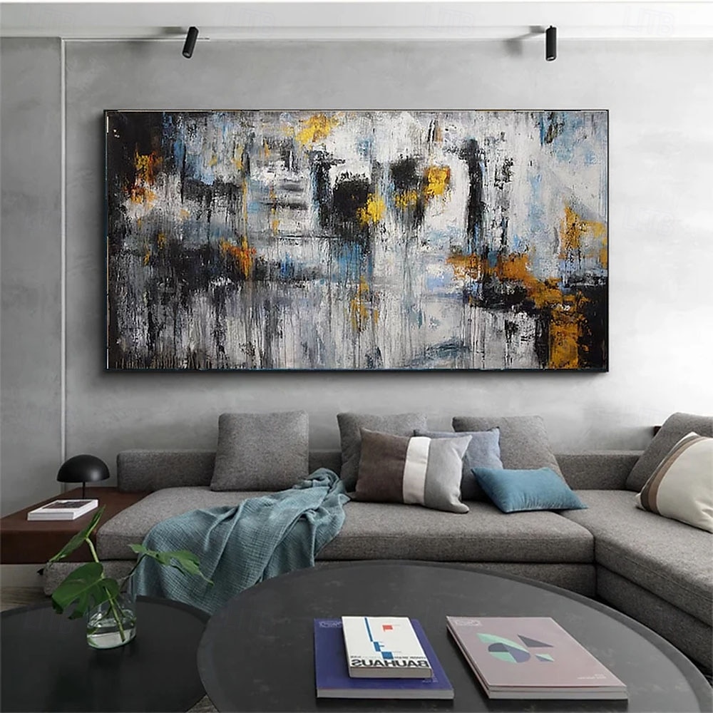 handmålad akryl olimålning stor bild canvaskonst oljemålning oversize handmålning akryl modern målning canvas abstrakt oljemålning för sovrum kontor hotell väggdekoration 2025 - $125.99 –P3