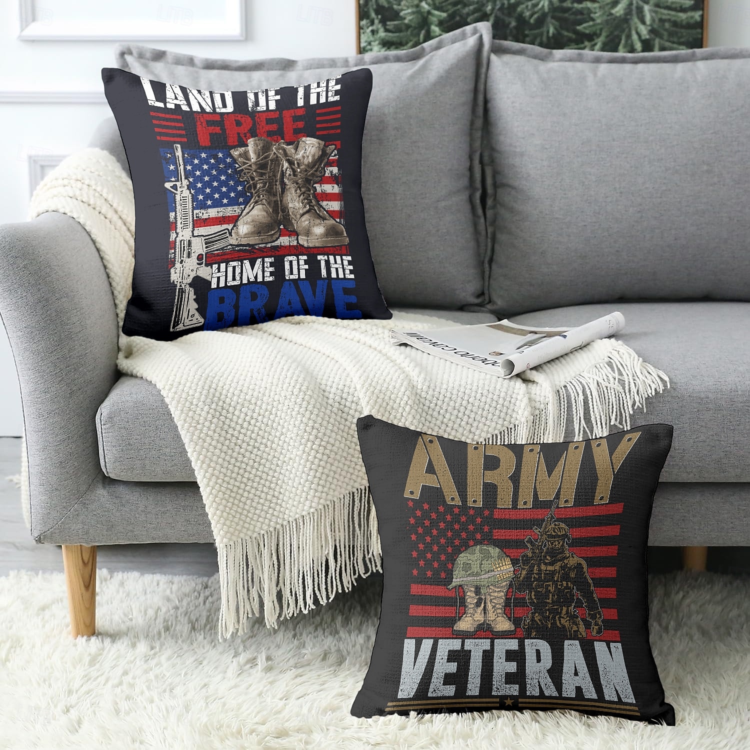 Housse de coussin décorative du jour des anciens combattants 1PC Jour de l'indépendance américaine Aigle douce Housse de coussin carrée pour chambre de salon Canapé Chaise de 2025 ? $12.99 –P7