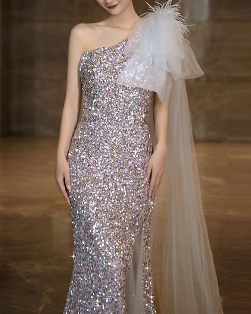 Ligne A Robes de soirée Élégant Robe Mariage robe demoiselle d honneur Traîne Balayage Sans manches Épaules Dénudées Polyester Dos nu avec Imprimé floral 2025 de 2025 ? $150.99 –P6