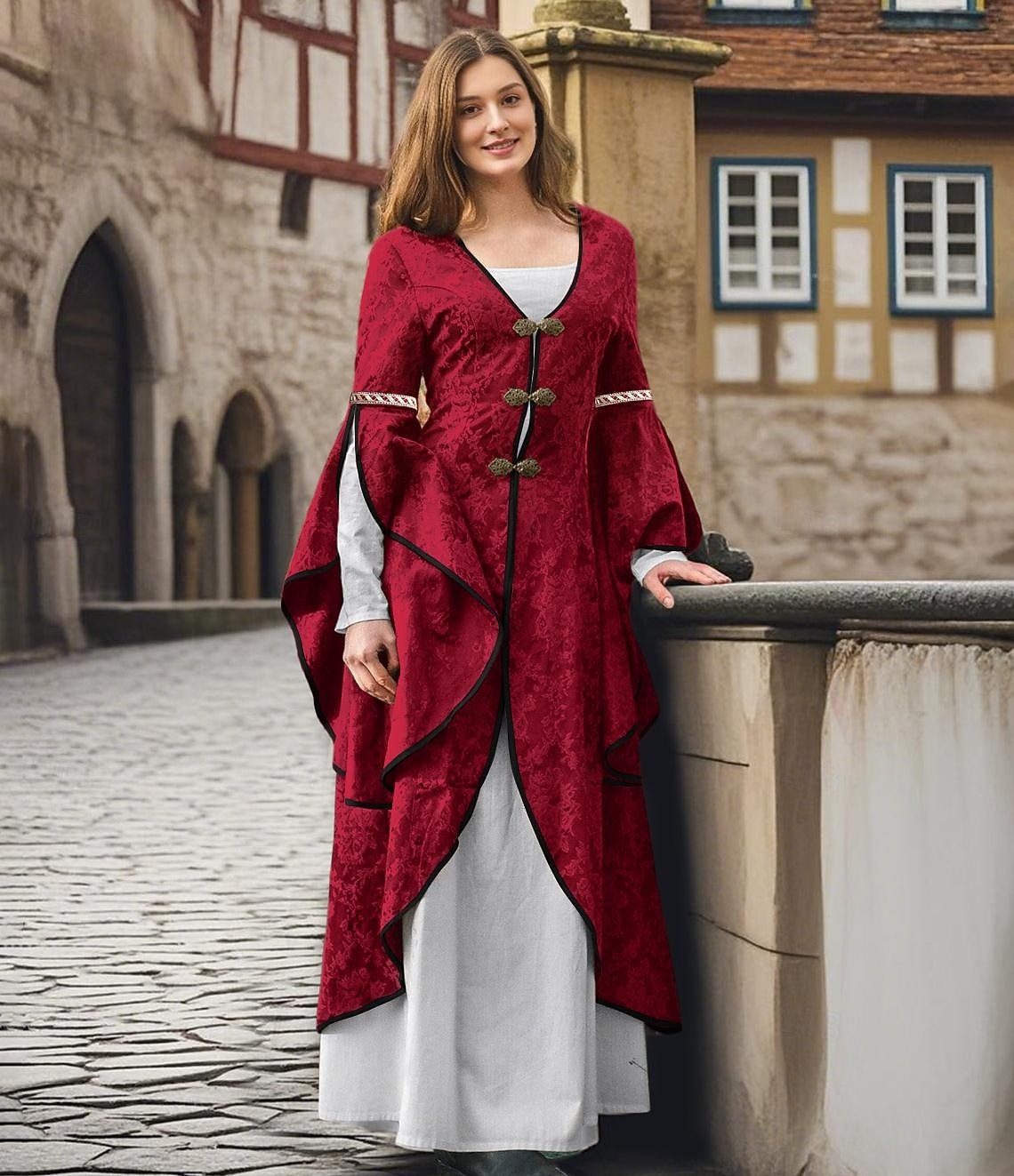Retro Středověké Renesanční Šaty Plesové šaty Viking Keltský rytíř Maškarní kostým Dámské Keltské Královský předvečer Všech svatých Karneval Výkon Párty LARP Dospělé Šaty 2025 - $128.99 –P8