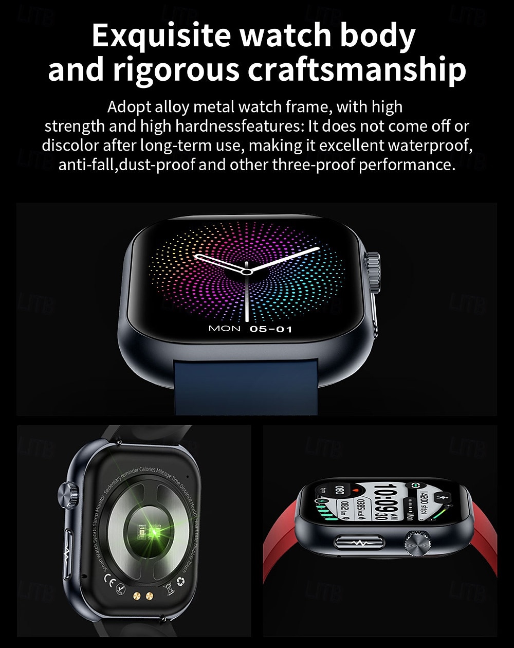 iMosi ET587 Smart Watch 1.96 inch Smartwatch Fitness Running Watch Bluetooth ECG+PPG Temperature Monitoring Pedometer Compatible with Android iOS Women Men Hands-Free Calls Waterproof Media Control 2025 - $72.99 –P4