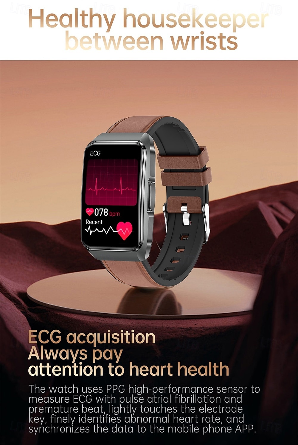696 ET650 Smart Watch 1.57 inch Smart Band Fitness Bracelet Bluetooth ECG+PPG Pedometer Call Reminder Compatible with Android iOS Women Men Hands-Free Calls Message Reminder IPX-0 27.5mm Watch Case 2025 - $64.99 –P3