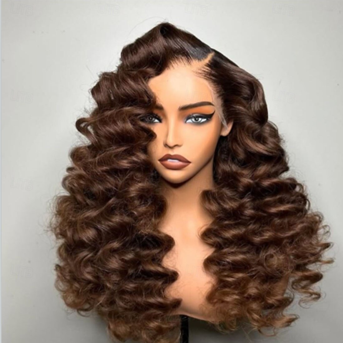 parrucche con chiusura in pizzo 5x5 senza colla per capelli umani remy brasiliani con capelli per bambini parrucca frontale in pizzo colorato ombré onda profonda sciolta pre-pizzicata per donne del 2025 a $186.99 –P1