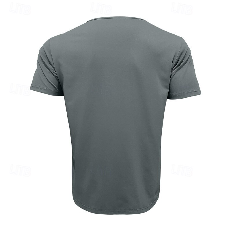 Homme T-shirt Chemise à manches courtes Manche Courte Col en U Été Couleur Unie / Unie Mode Designer Mode Vacances Rue Sortir Noir Blanche Bleu T-shirt haut de gamme pour homme de 2025 ? $19.99 –P4