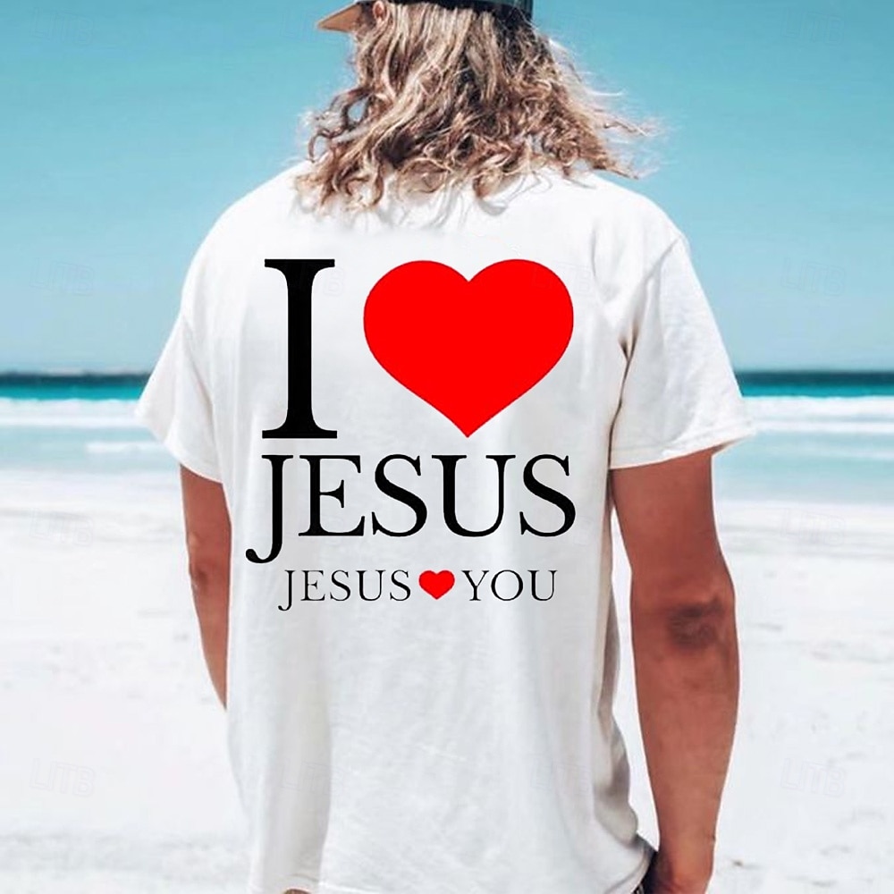 T-Shirt Bibles pour Hommes Drôle Jésus Manches Courtes T-Shirt Impression 3D Chemise à Col Rond Designer Décontractée Fête Vacances Blanche Vêtements Printemps  Été de 2026 ? $19.49 –P1