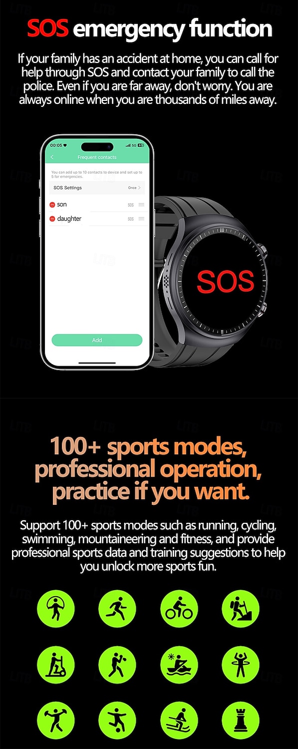 iMosi ET488 Smart Watch 1.43 inch Smartwatch Fitness Running Watch Bluetooth ECG+PPG Temperature Monitoring Pedometer Compatible with Android iOS Women Men Hands-Free Calls Waterproof Media Control 2025 - $98.99 –P13