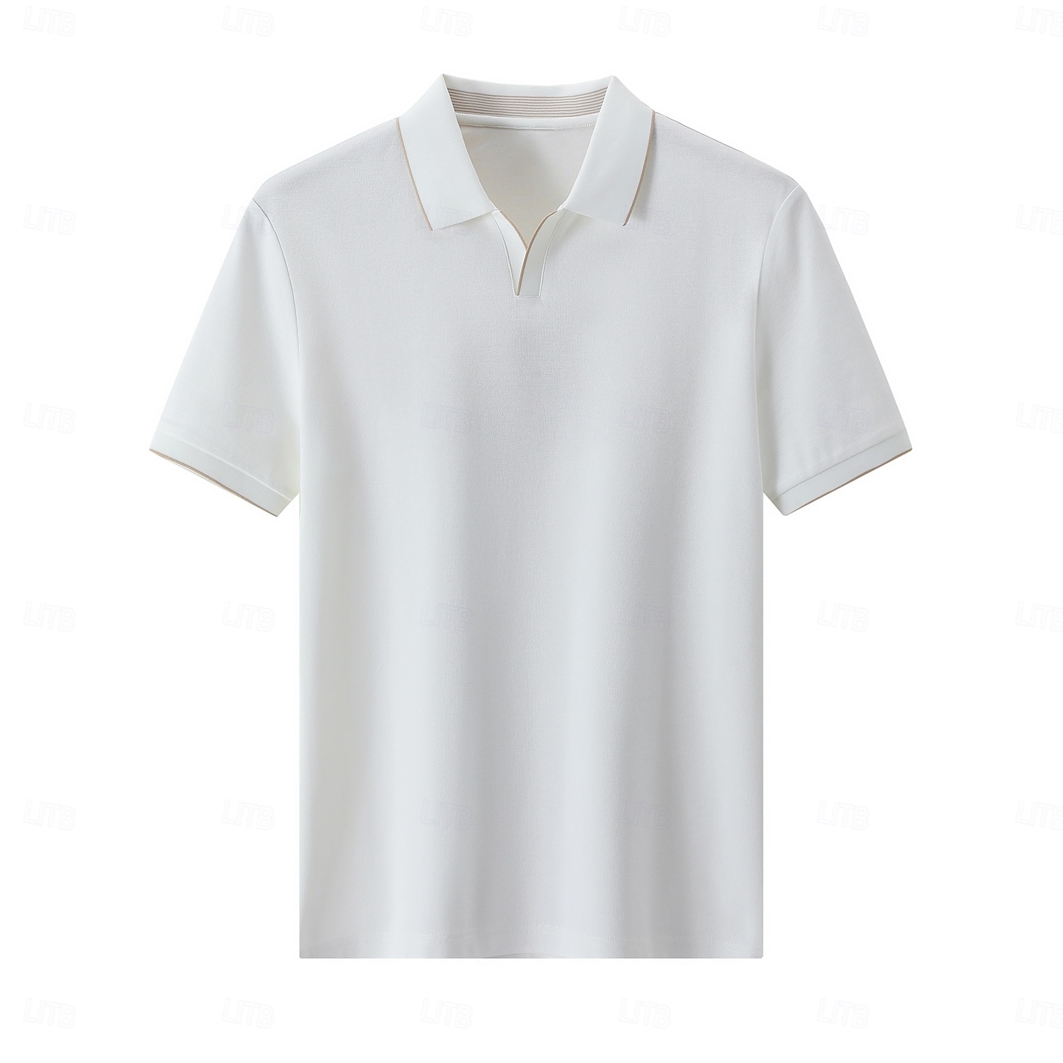 Per uomo Maglietta Manica Corta Colletto ripiegato Scollo a V Estate Primavera Maglieria Vacanza Vintage con finiture bianche Scuola Allenamento All'aperto Bianco Blu marino Grigio chiaro Maglietta del 2025 a $30.99 –P13