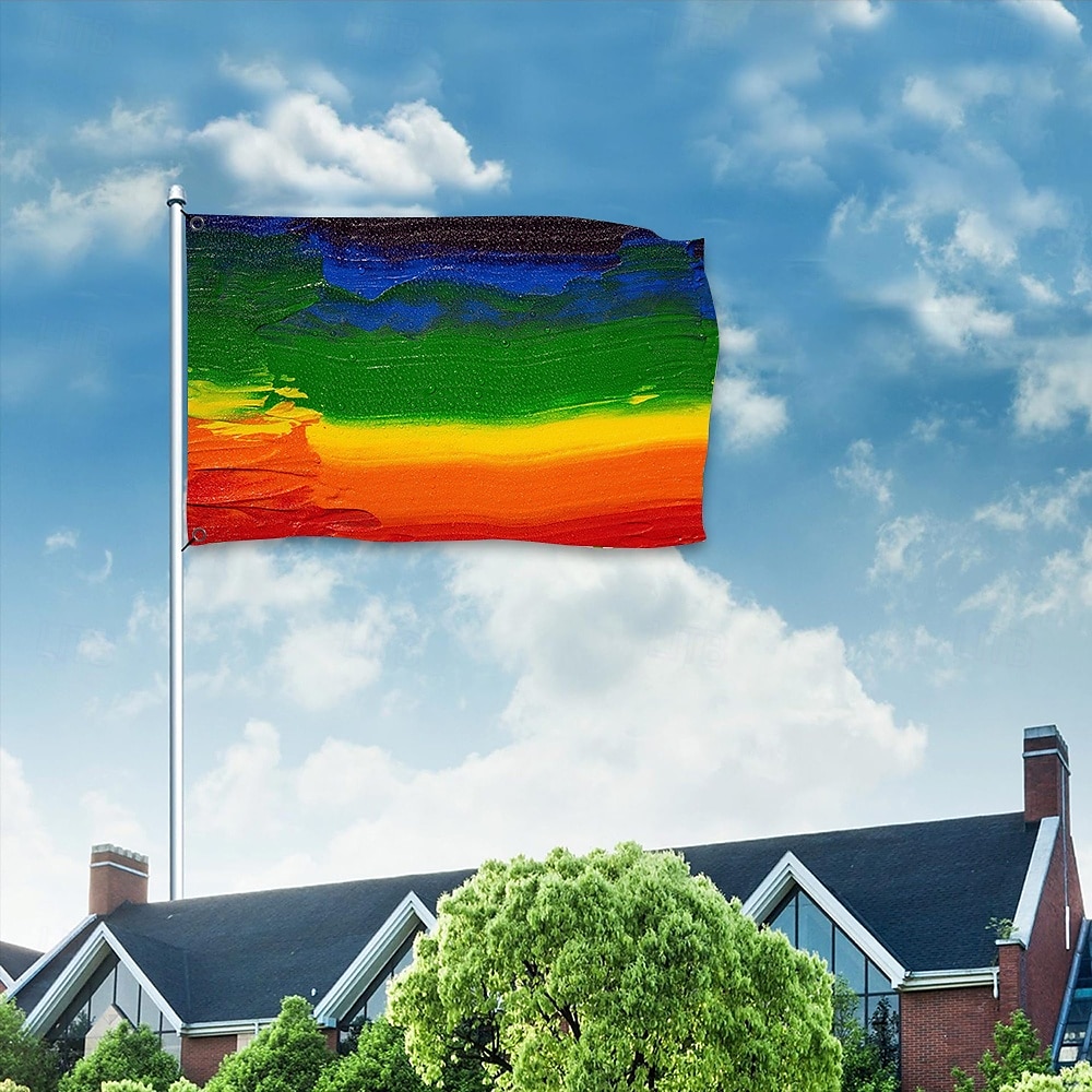 2025年 6月プライド月間 LGBTQ LGBT プライドフラッグ レインボー ハッピープライド屋外装飾 屋内用 グロメット付き 家庭 庭装飾 休日バナーサイン  コレクション – $10.49 –P10
