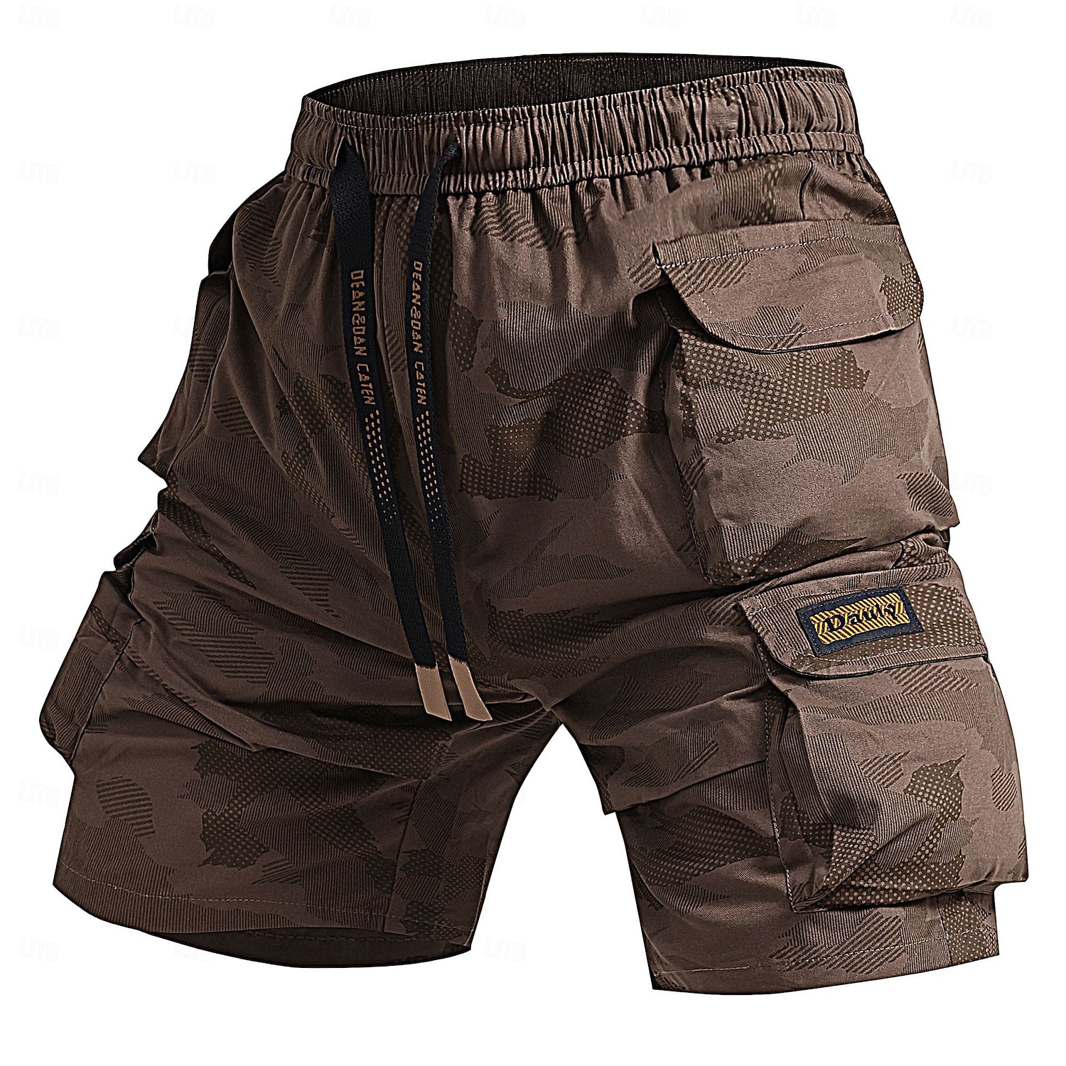 Herren Cargo-Shorts Camping-Shorts Shorts mit Camouflage-Muster Wander-Shorts Elastischer Bund Gerader Schnitt 6 Taschen Einfach Tarnung Feuchtigkeitsableitend tragbar Knielang Outdoor Lässig Täglich 2025 - $25.99 –P8