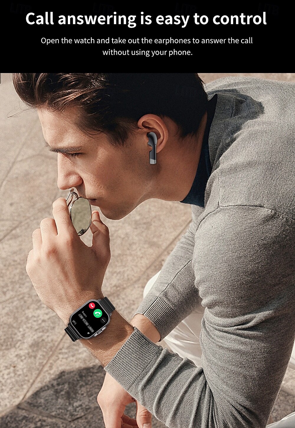 2025年 696 D8 スマートウォッチ 2.01 インチ スマート·ウォッチ ブルートゥース ECG + PPG 歩数計 着信通知 と互換性があります Android iOS 女性 男性 ハンドフリーコール メッセージ受信通知 IP 67 42mmウォッチケース コレクション – $57.99 –P10