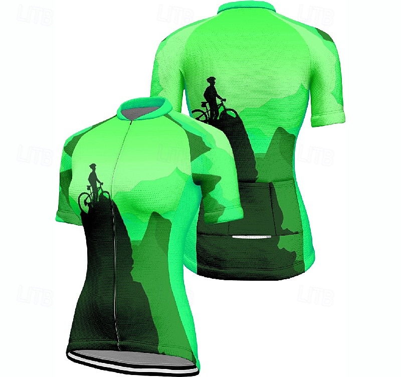 Women's Cycling Jersey Graphic Short Sleeve Bike Tee Tshirt Jersey with 3 Rear Pockets Mountain Bike MTB Quick Dry Anatomic Design Wicking Breathable Sports Blue Fuchsia Orange Clothing Apparel 2026 - $23.99 –P11