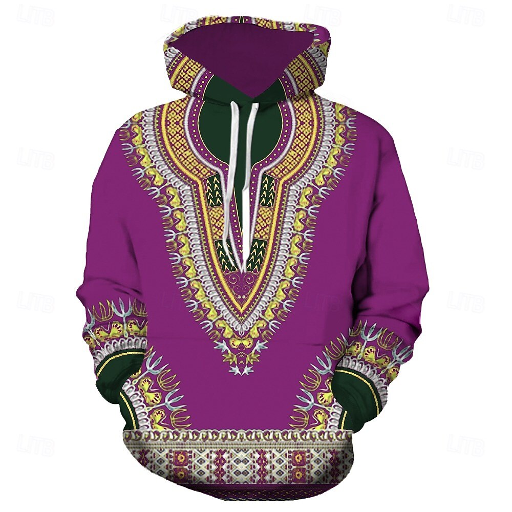 Hombre Talla Grande Sudadera Grande y alto Estilo Bohemio Con Capucha Manga Larga Primavera & Otoño Design Ropa deportiva Casual Grande y alto Casual Diario Tops 2025 - $28.99 –P5