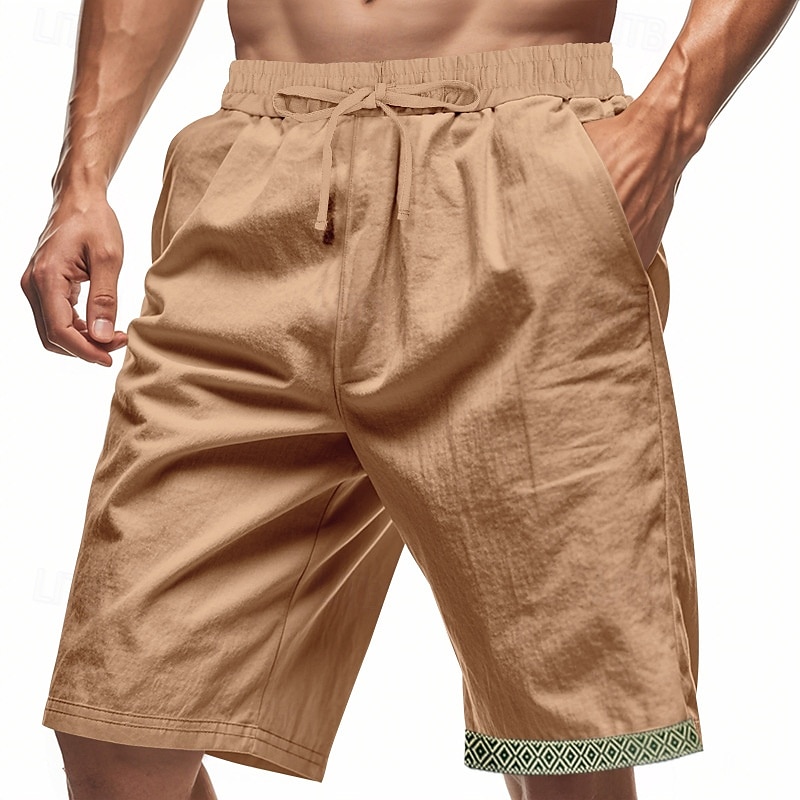 Per uomo Shorts Shorts di Lino Pantaloncini Estivi Shorts da Spiaggia Patchwork Coulisse Elastico in vita Semplice Comodità Traspirante Lunghezza al ginocchio All'aperto Quotidiano Ferie Moda Hawaiano del 2025 a $17.99 –P7