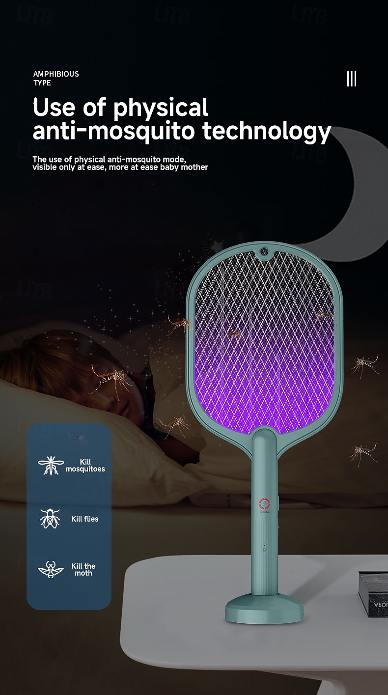 Handheld Electric Mosquito Swatter – Rechargeable Fly Zapper Racket for Indoor Household Insect Control 2025 - $31.99 –P10